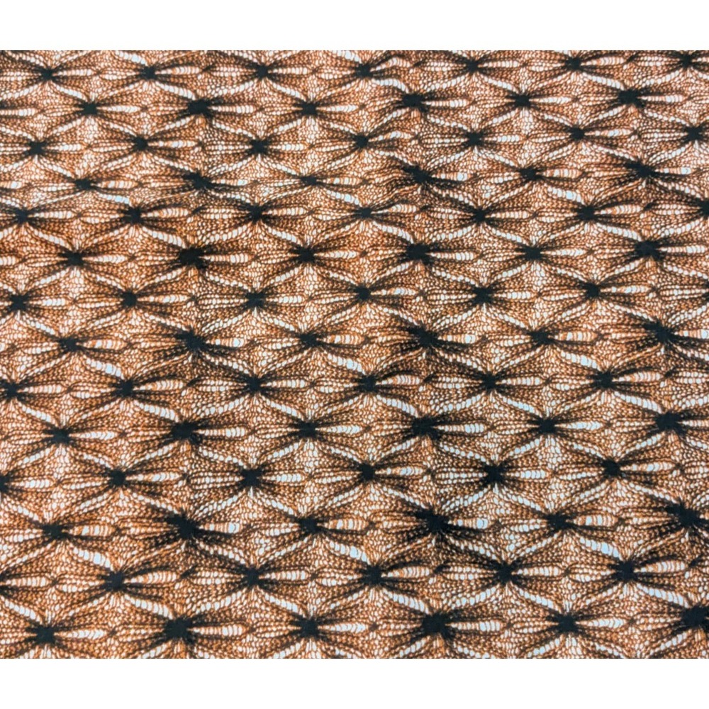 3 Yards Vintage Cranston VIP Brown Tan Geometric Quilting Fabric 108x42